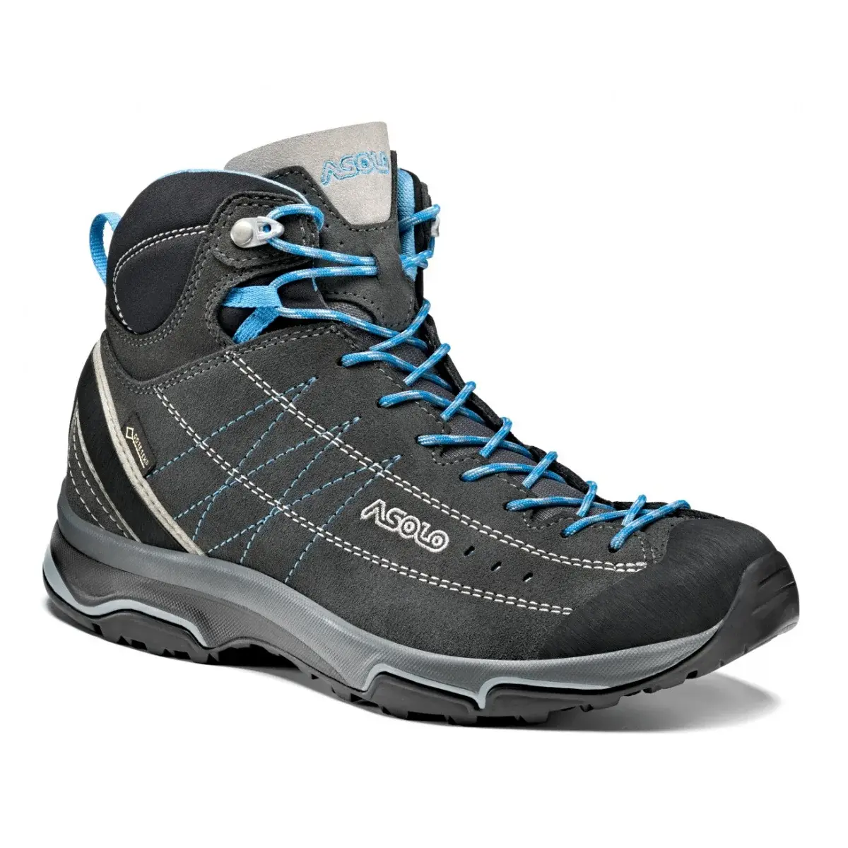 Asolo Dámska členková obuv Asolo Nucleon Mid GV ML graphite/silver/cyan blue/A772