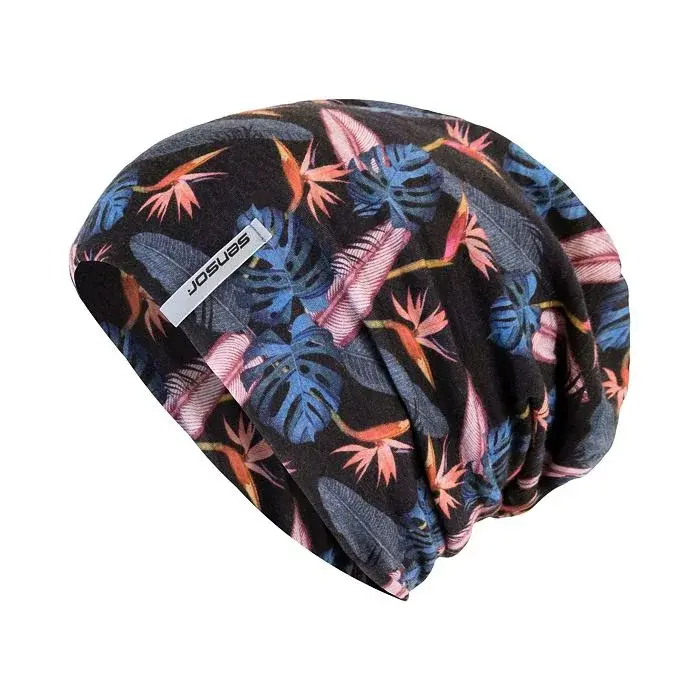 Sensor Čiapka Sensor Merino Impress čierna/floral