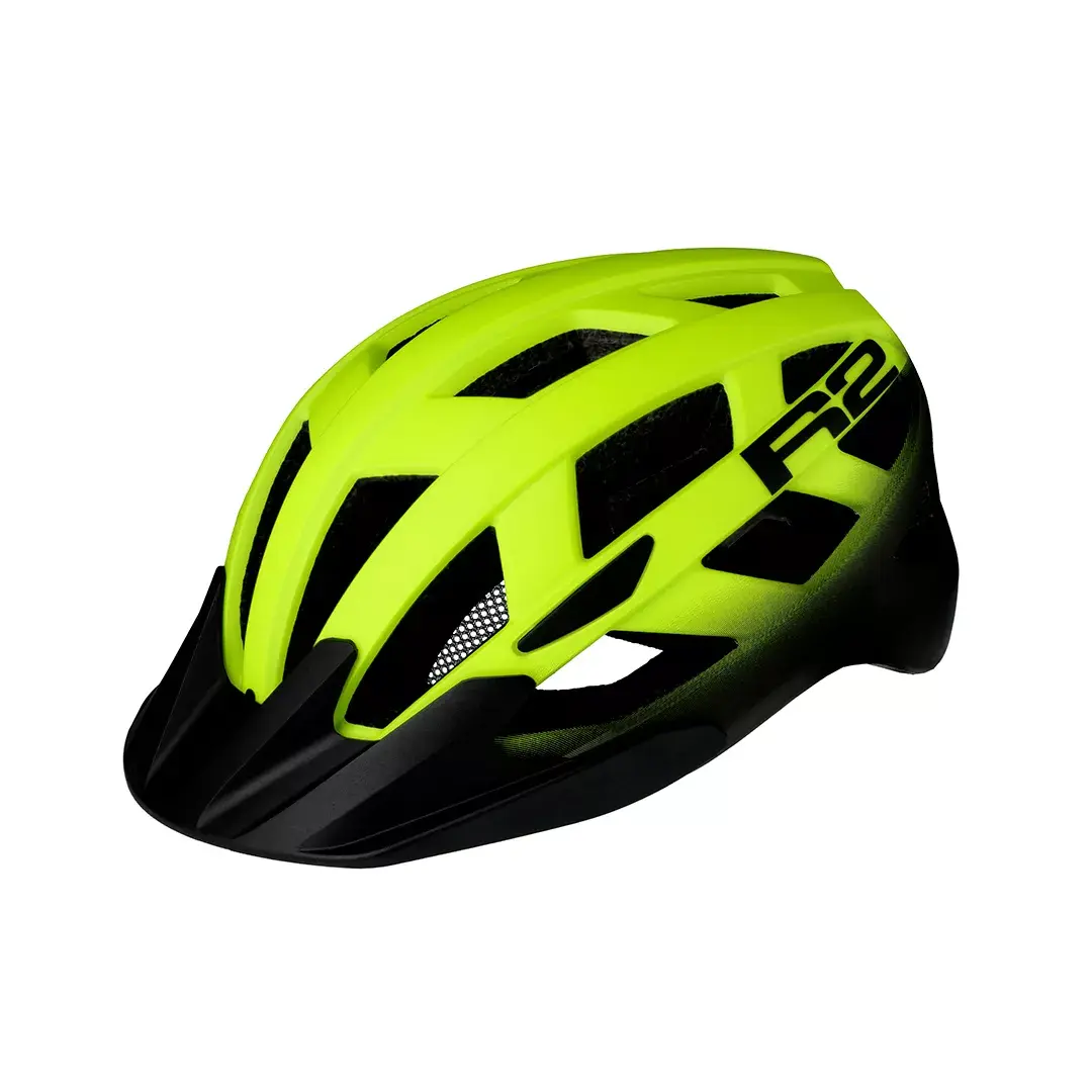 R2 Cyklistická prilba R2 LUMEN neon žltá, čierna