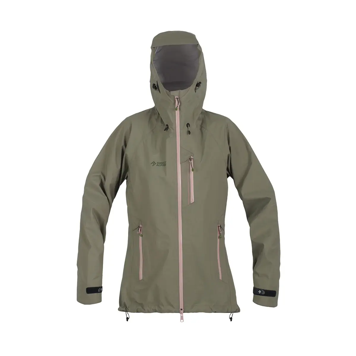 Direct Alpine Dámska hardshellová nepremokavá bunda Direct Alpine Talung Lady 1.0 khaki/coral
