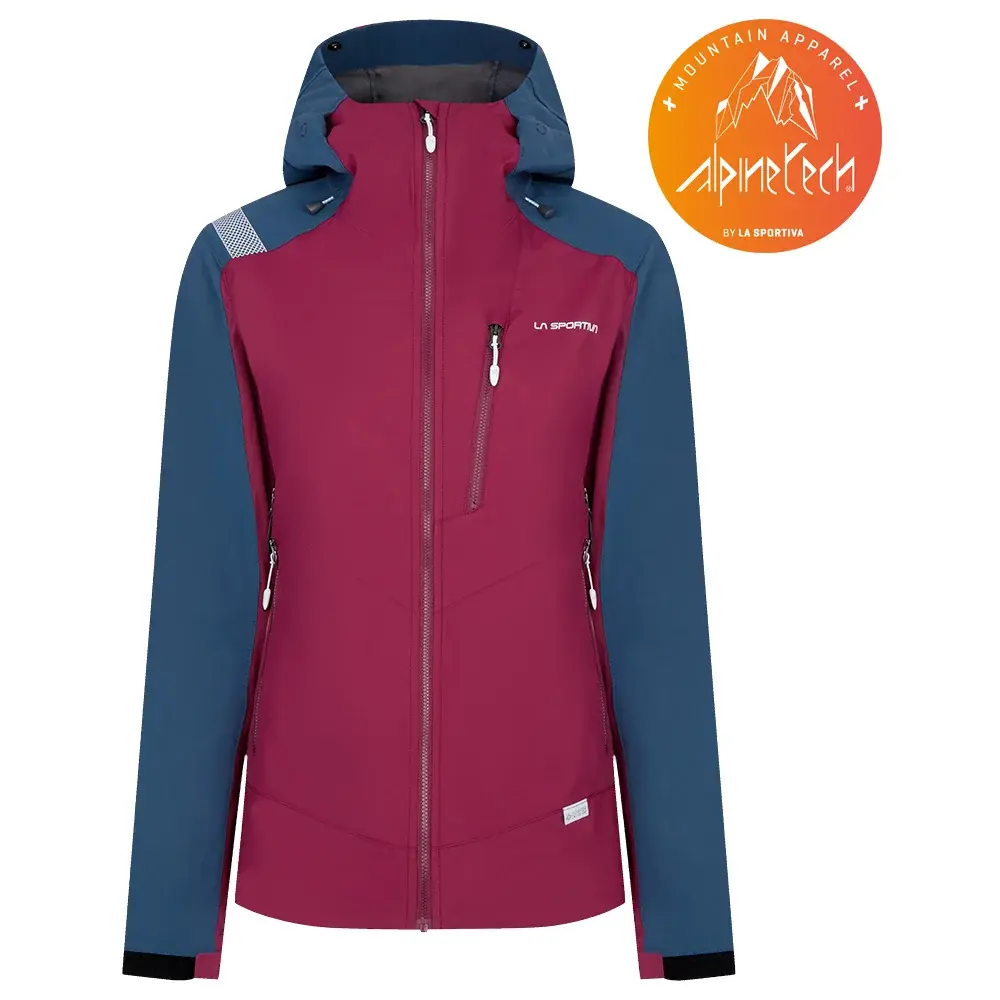 La Sportiva Dámska bunda La Sportiva ALPINE GUIDE SOFTSHELL JACKET red plum/opal