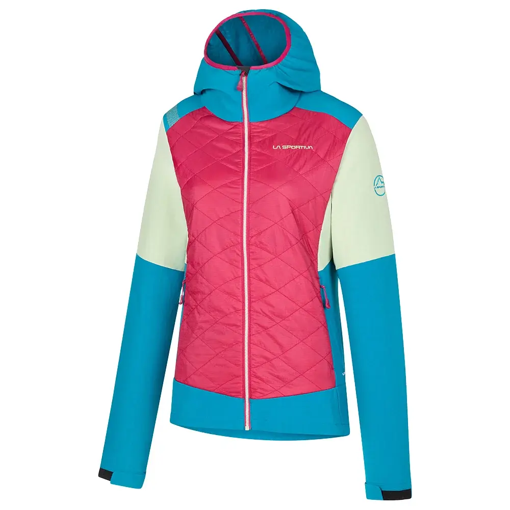 Dámska bunda La Sportiva KAP HYBRID HOODY cerise/crystal