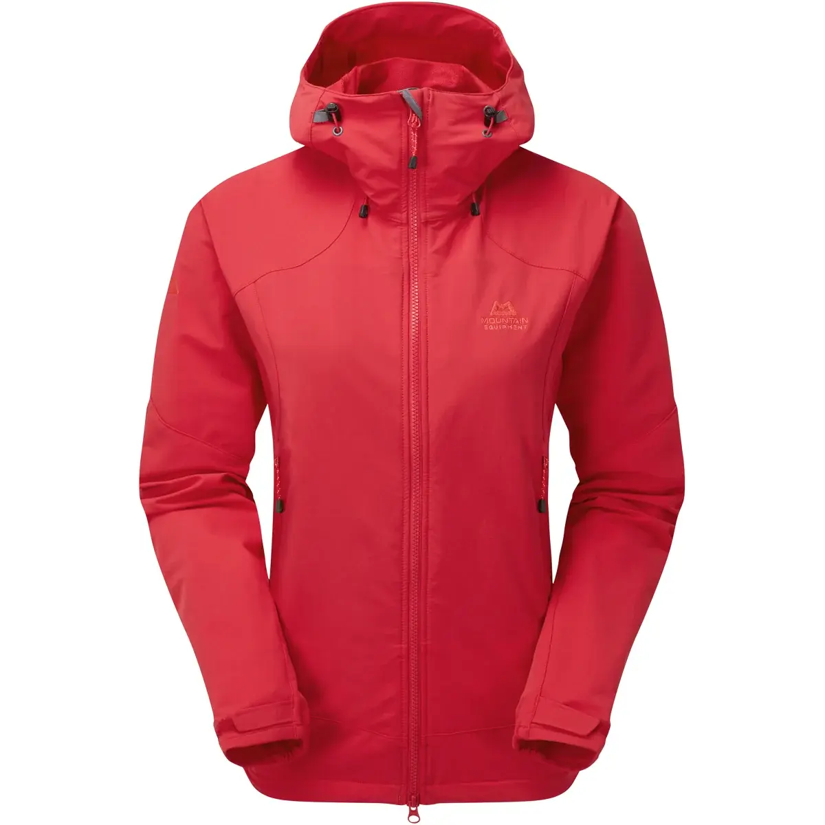Mountain Equipment Dámska softshellová bunda MOUNTAIN EQUIPMENTW's Frontier Hooded Jacket Capsicum Red