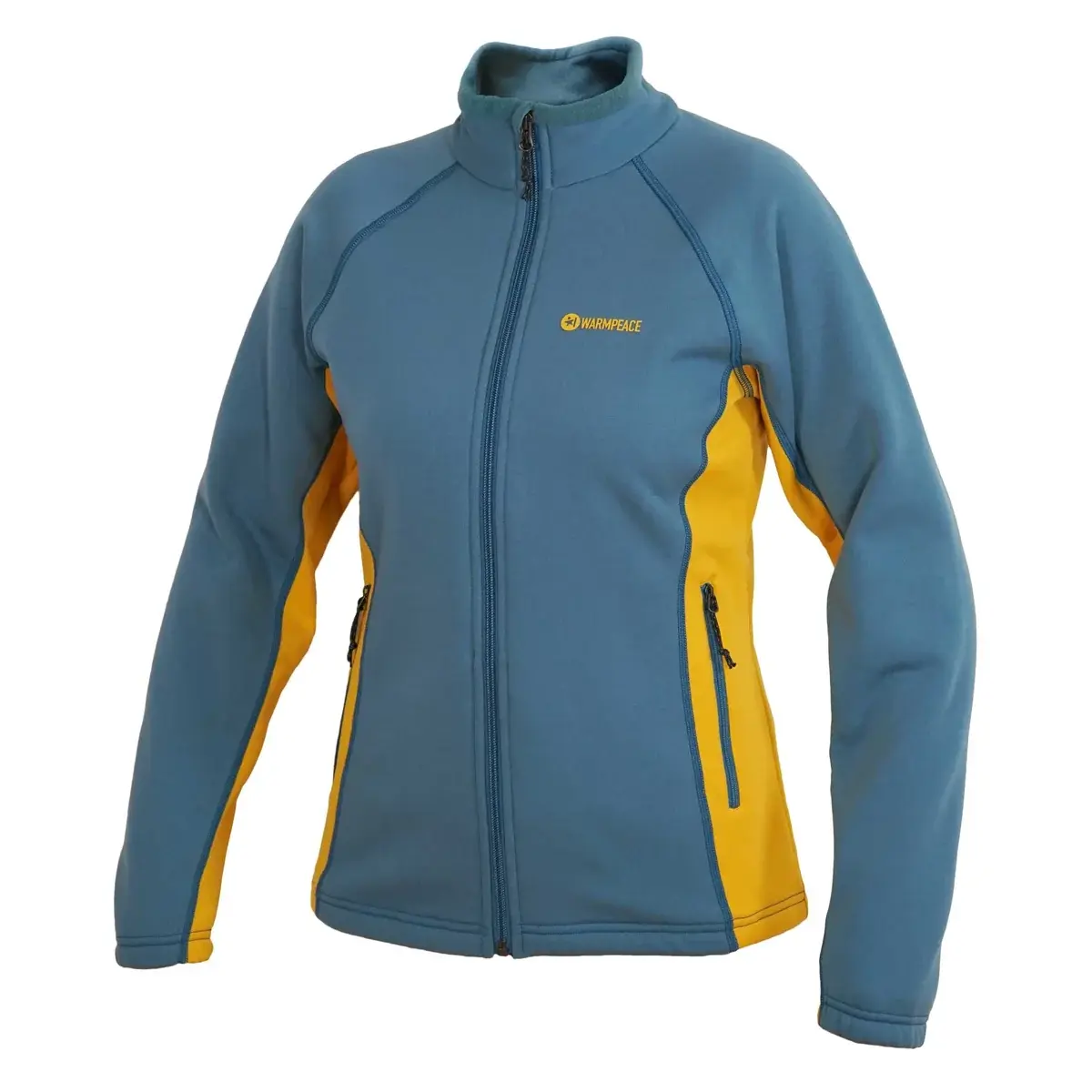 Dámska rozopínacia bunda Warmpeace Driggs Lady shadow blue/gold