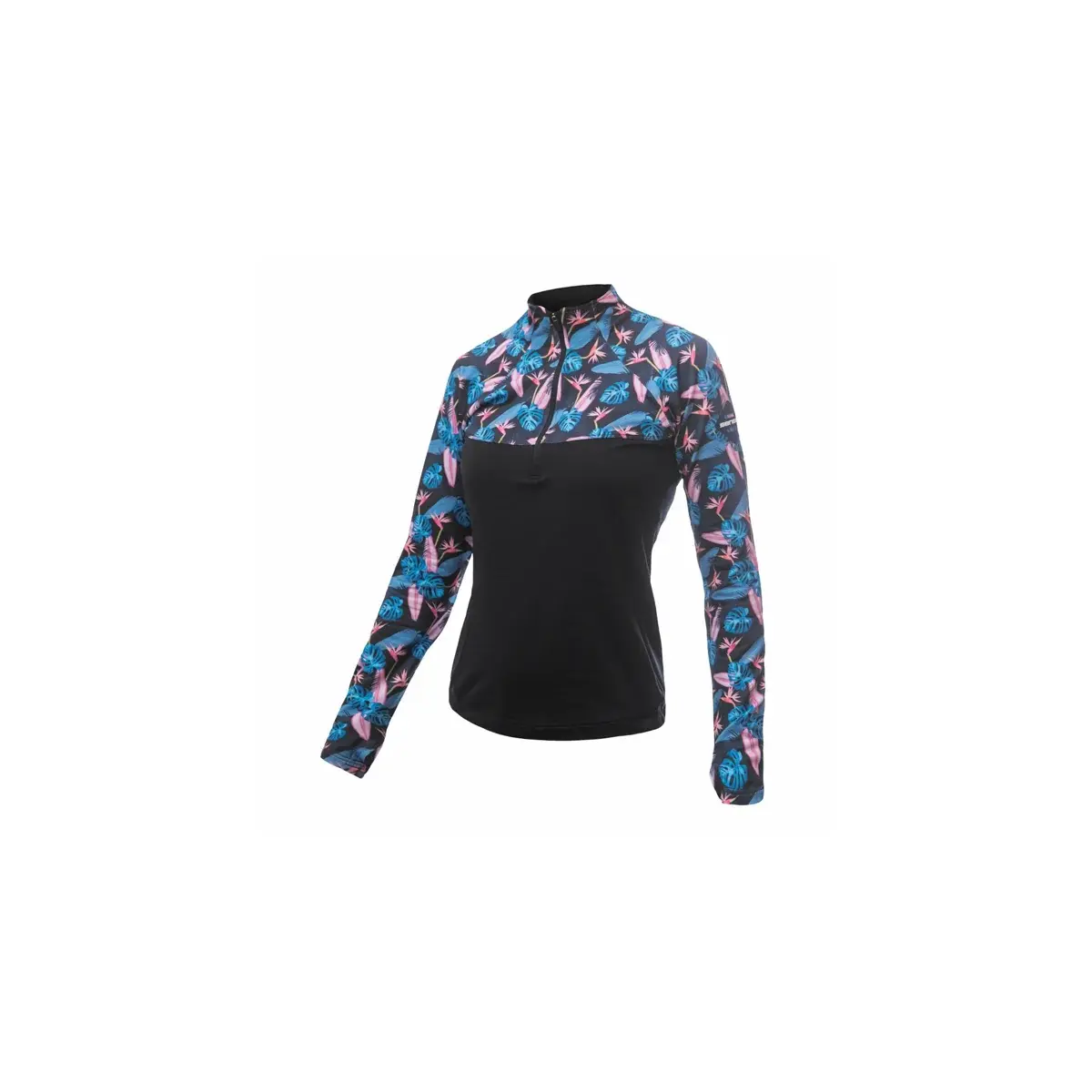Dámska funkčná mikina Sensor Coolmax Thermo Čierna/floral