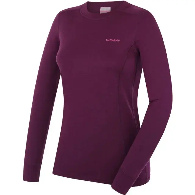 Dámska merino mikina Husky Aron L deep magenta