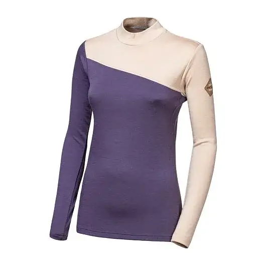 Sensor Dámska mikina dl.rukáv Sensor MERINO EXTREME UP grape purple/beige