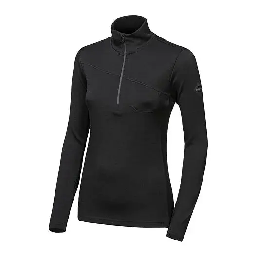 Sensor Dámska mikina dl.rukáv Sensor MERINO EXTREME UP zips čierna