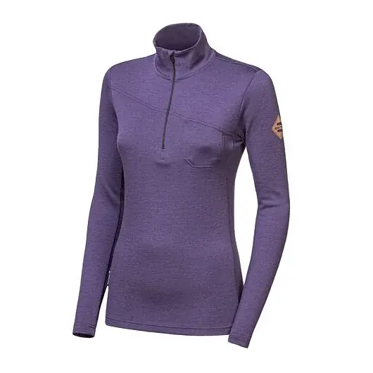 Sensor Dámska mikina dl.rukáv Sensor MERINO EXTREME UP zips grape purple