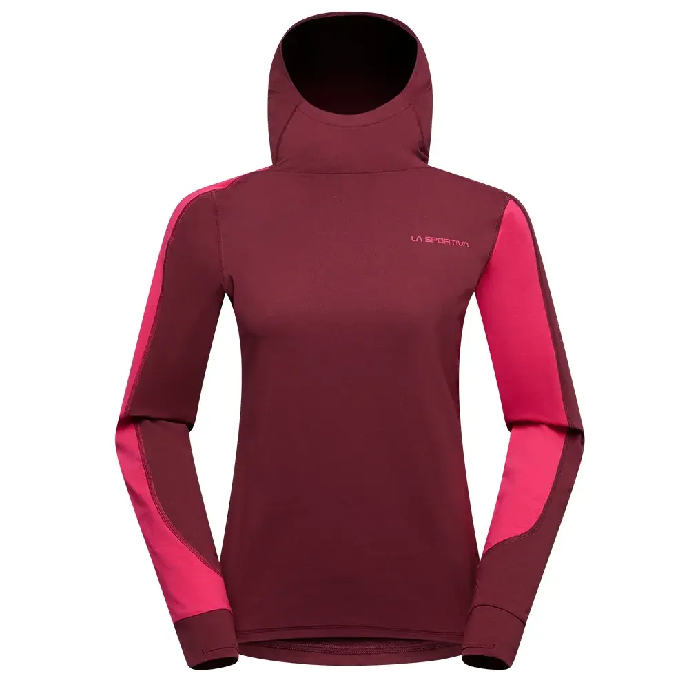 La Sportiva Dámska mikina La Sportiva CLOUD SHADOW SUN HOODY redwood/azalea