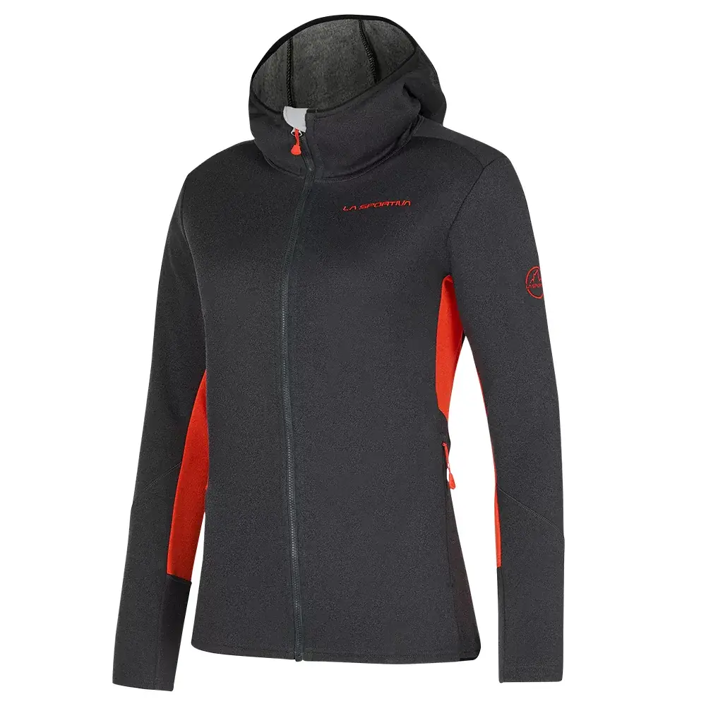 Dámska mikina La Sportiva Cosmic Hoody Carbon/Cherry Tomato