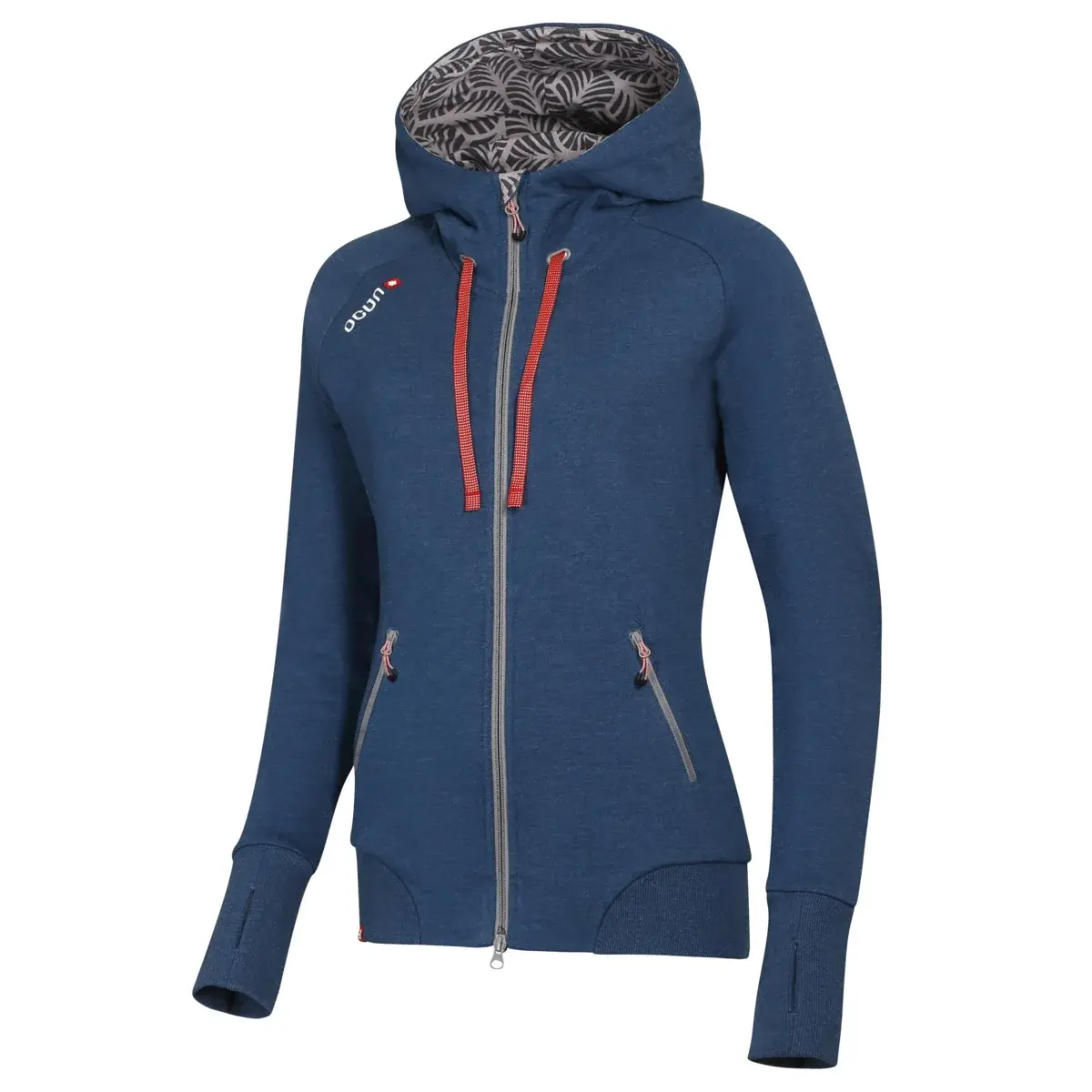 Dámska mikina Ocún Hoodie Zipper Women blue opal / silver scone