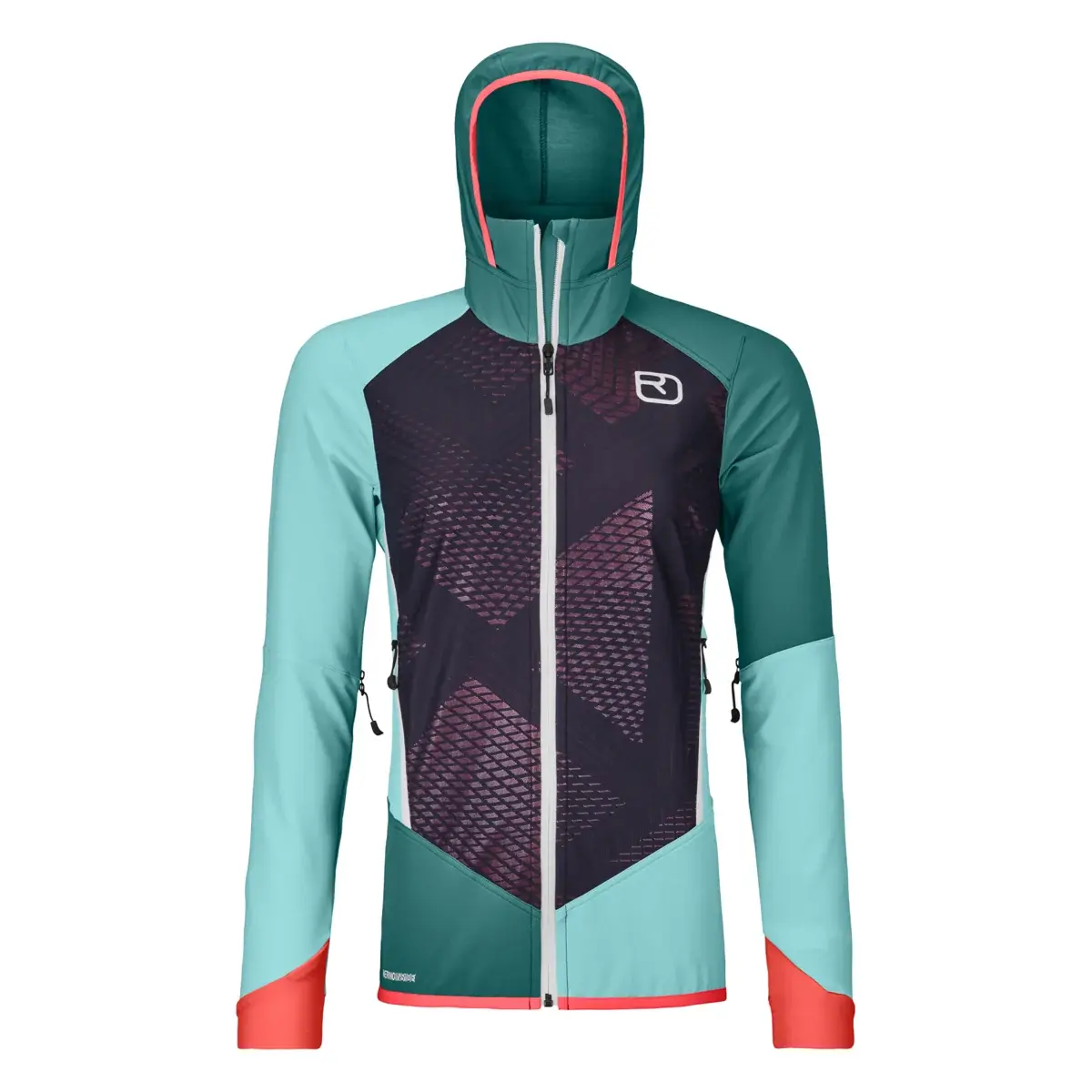 Ortovox Dámska skialpinistická softshellová bunda Ortovox W's Col Becchei Jacket Ice waterfall