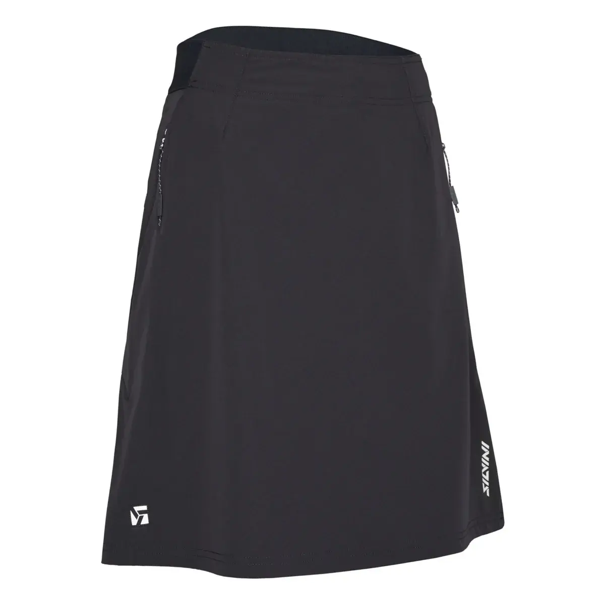 Silvini Dámska sukňa Silvini WS2640 Gonnia black-grey