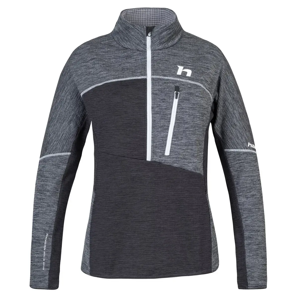Dámska turistická mikina Hannah Meda HZ Light gray mel (white)