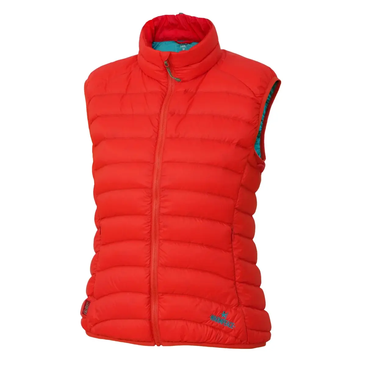 Warmpeace Dámska páperová vesta Warmpeace Swan Lady red/fresh blue