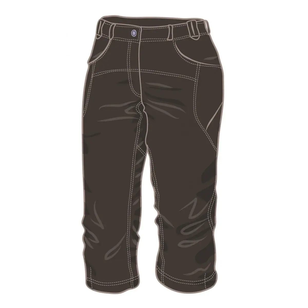 Warmpeace Dámske 3/4 nohavice Warmpeace Flash Lady black coffee