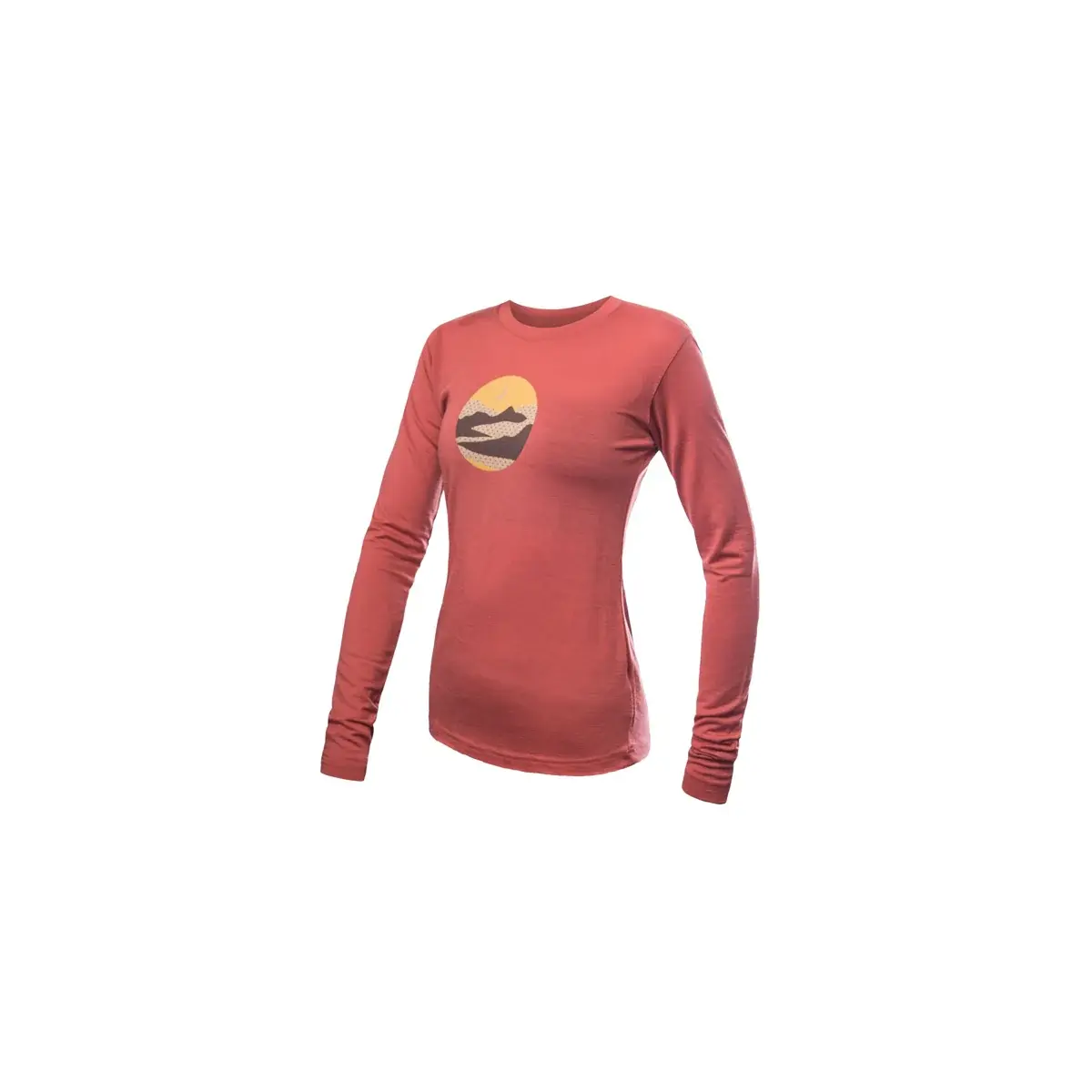 Sensor Dámske funkčné tričko s dlhým rukávom Sensor Merino Active Trigslav Terracotta