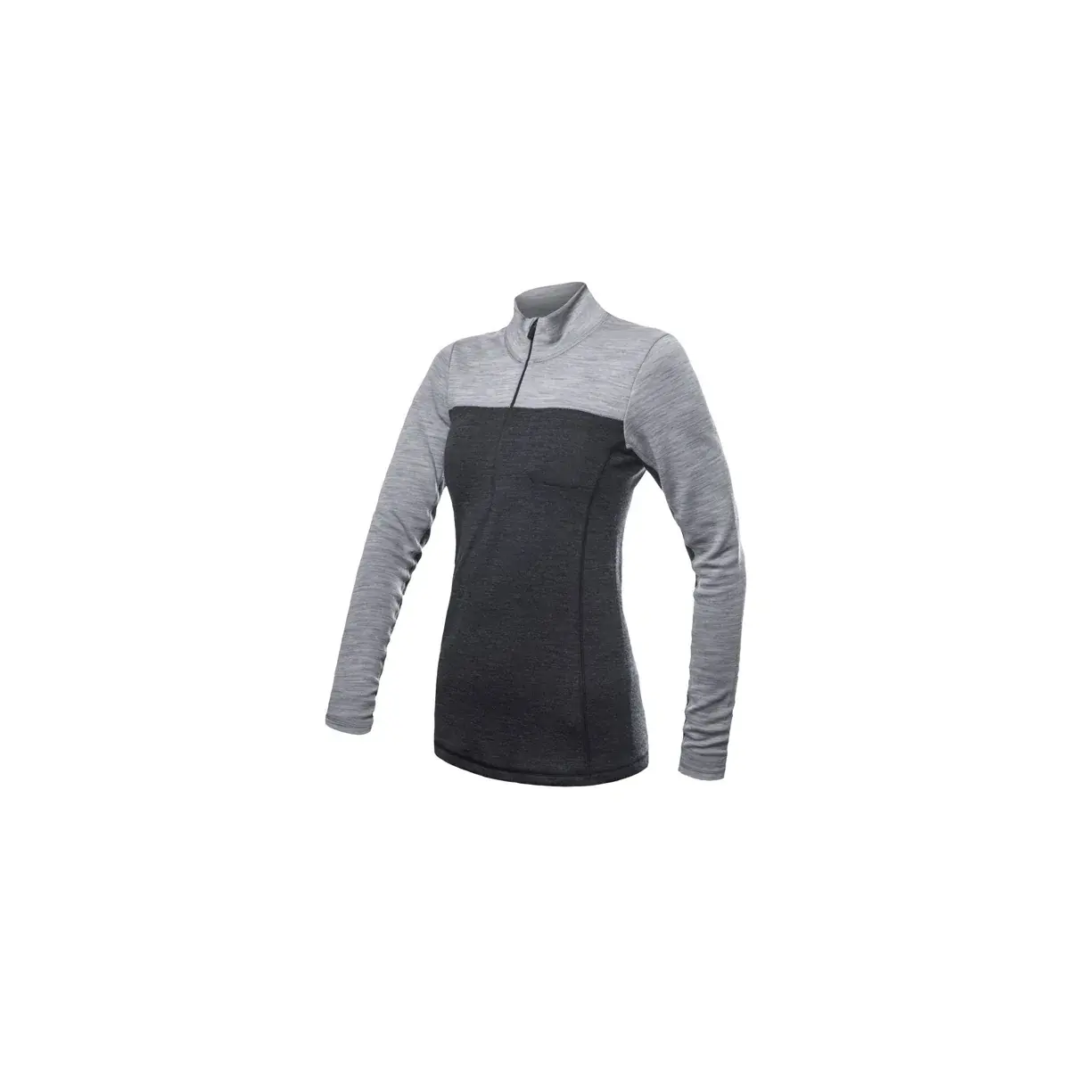 Sensor Dámske funkčné tričko s dlhým rukávom Sensor Merino Bold Anthracite/cool gray