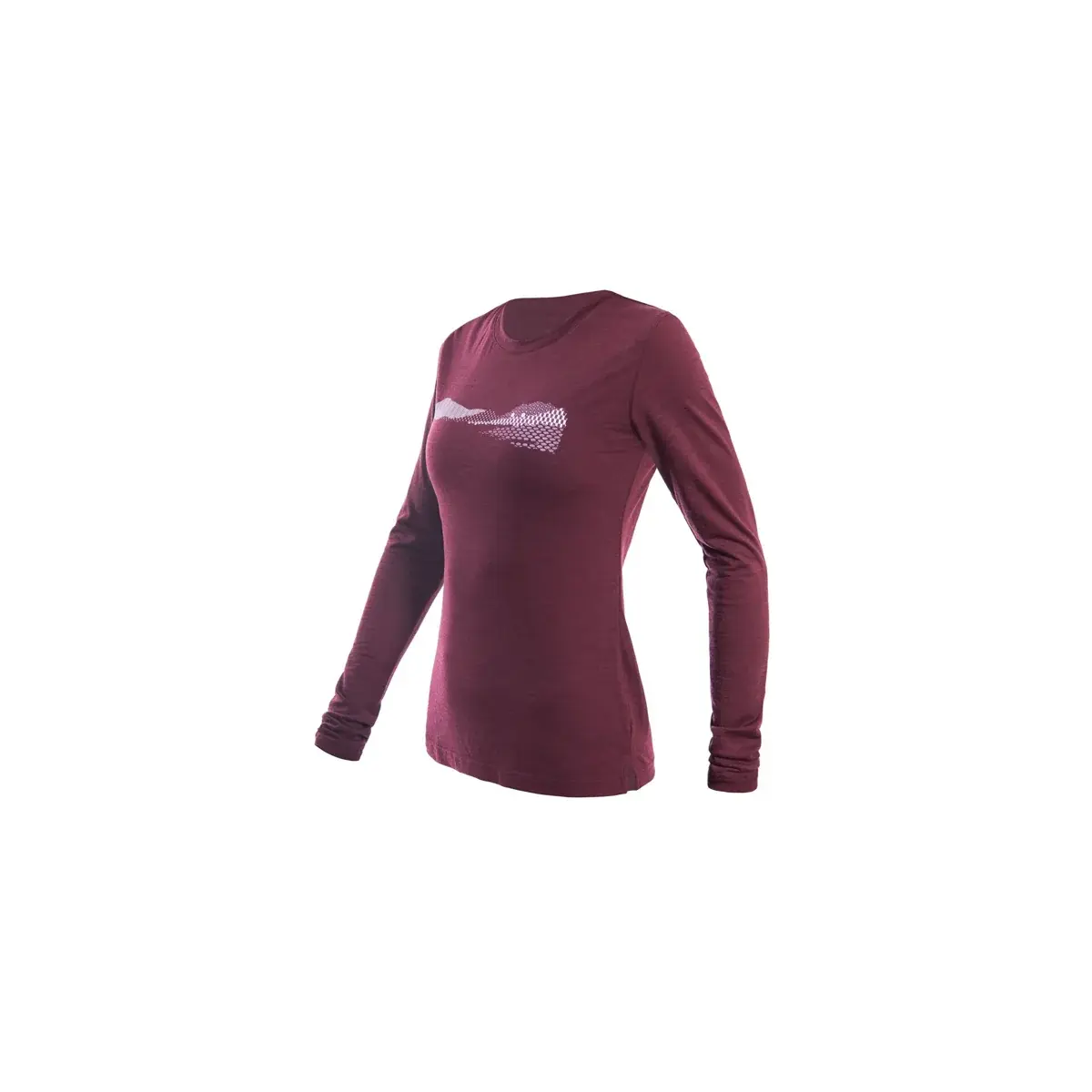 Sensor Dámske funkčné tričko s dlhým rukávom Sensor Merino Air PT Hills Vínová