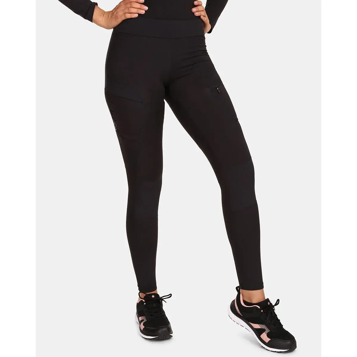 Kilpi Dámske outdoorové legíny Kilpi Mounteria-W BLK XL-Short