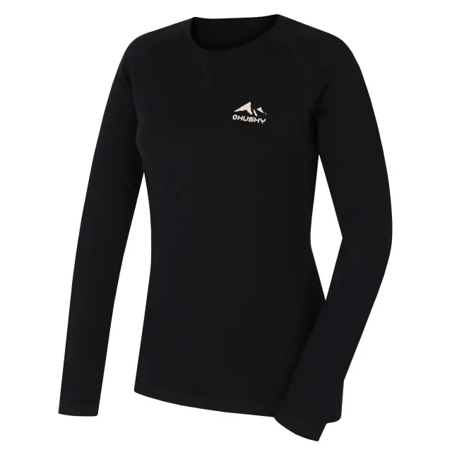 Husky Dámske merino tričko Husky MEROW L black, veľkosť