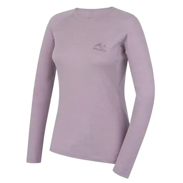Dámske merino tričko Husky MERTEE L light purple, veľkosť