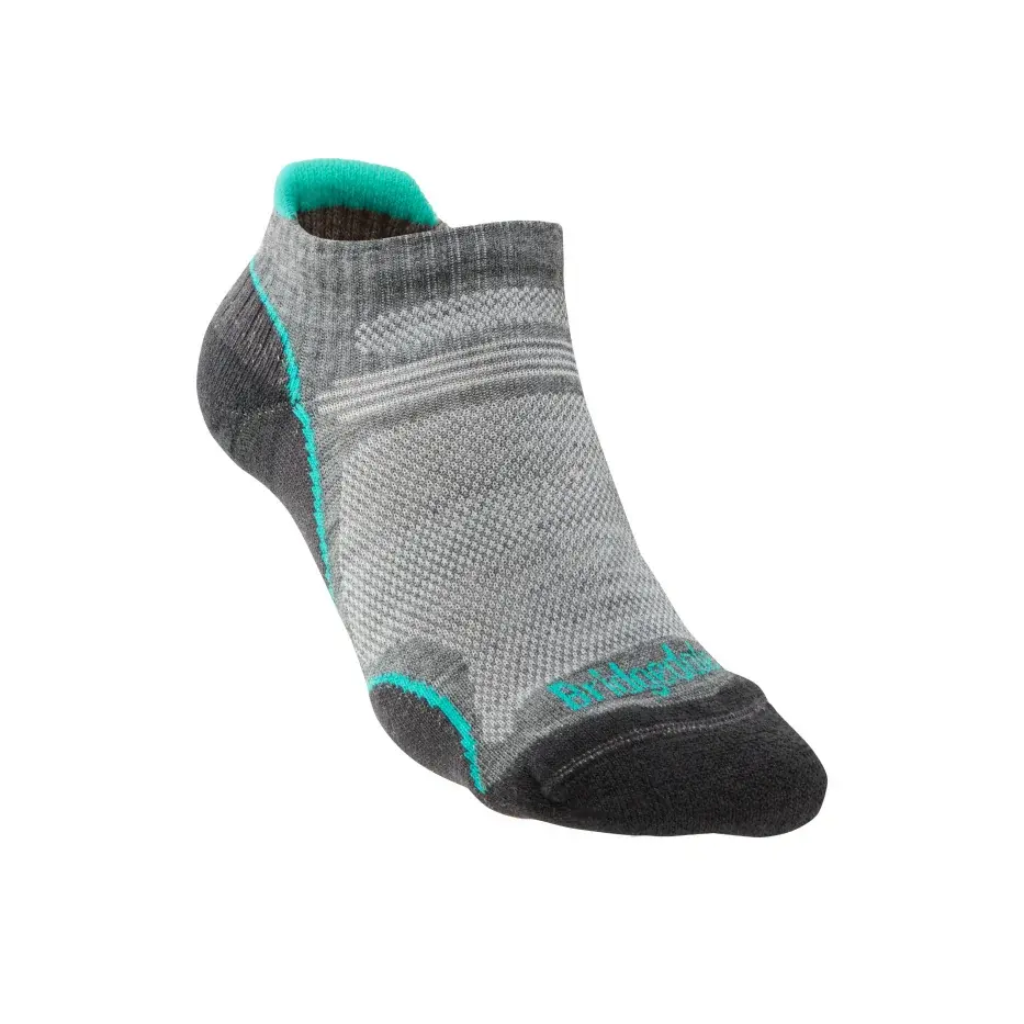 Bridgedale Dámske letné turistické ponožky Bridgedale Hike UL T2 MP Low mid grey/surf