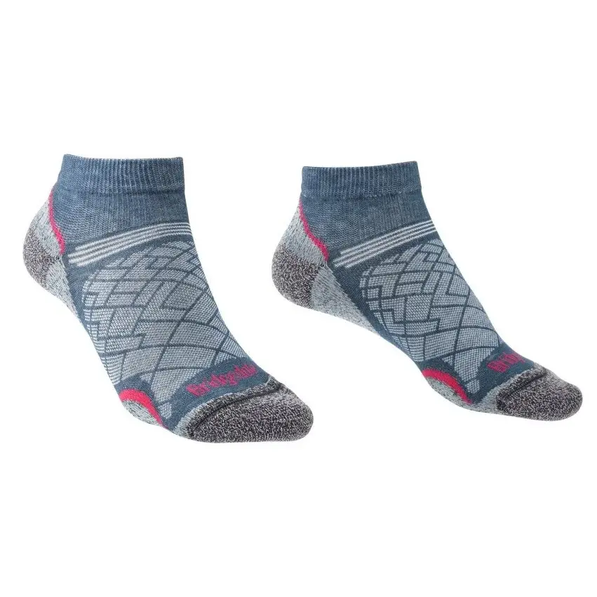 Dámske ultraľahké ponožky Bridgedale Hike Ultralight T2 Coolmax Performance Low dark denim