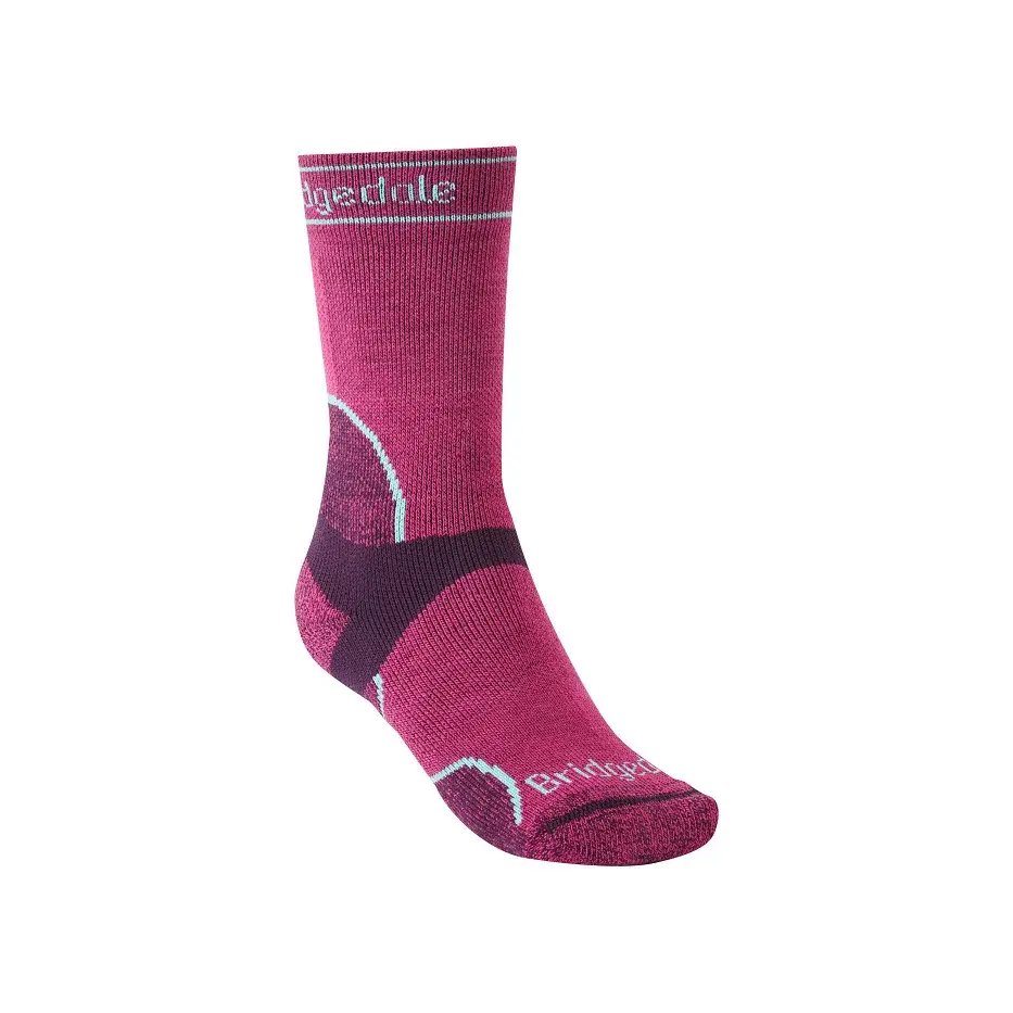 Bridgedale Dámske bežecké ponožky Bridgedale Trail Run MW T2 MS Crew Women's berry