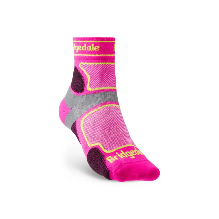 Bridgedale Dámske bežecké ponožky Bridgedale Trail Run UL T2 CS 3/4 Crew pink