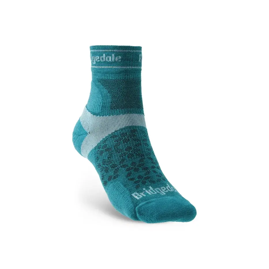 Bridgedale Dámske bežecké ponožky Bridgedale Trail Run UL T2 MS 3/4 Crew teal