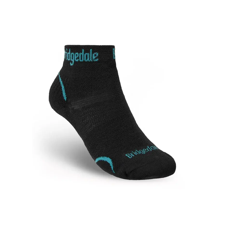 Bridgedale Dámske ponožky Bridgedale Hike Ultralight Performance Ankle Black/Blue