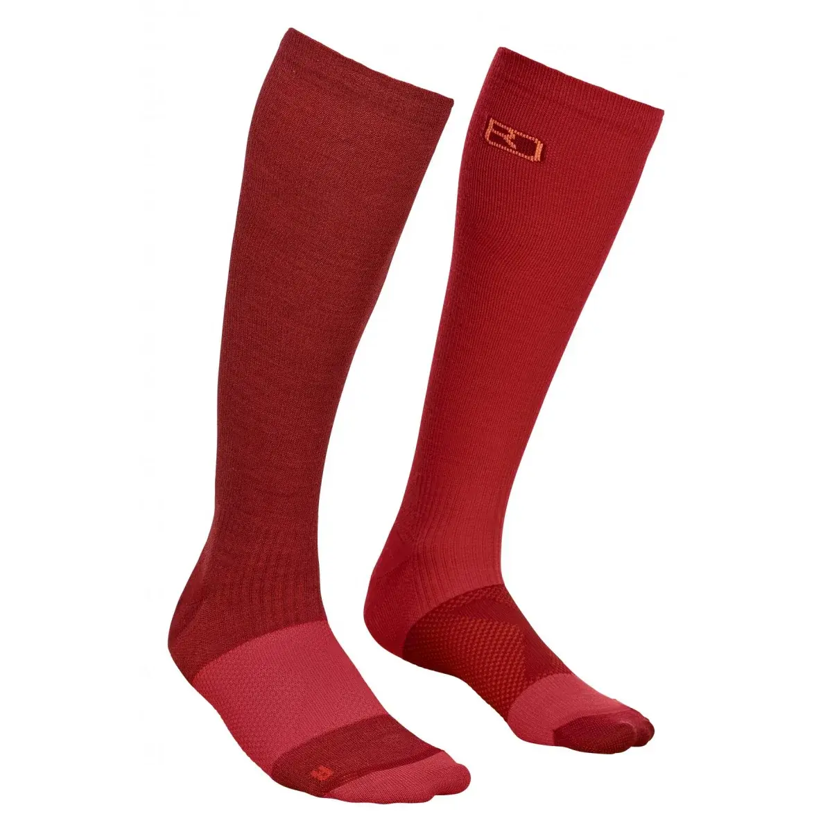 Ortovox Dámske kompresné ponožky Ortovox Tour Compression Socks dark blood