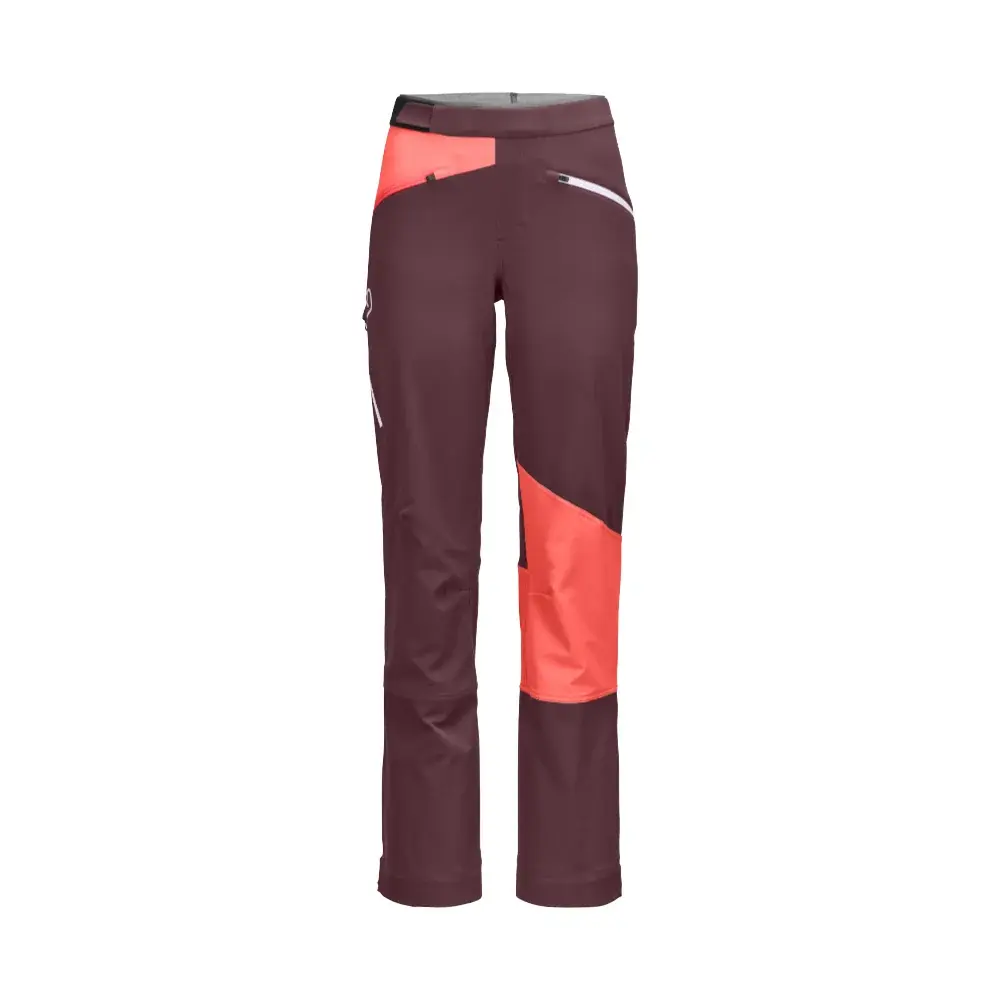 Ortovox Dámske softshellové a skialpinistické nohavice Ortovox W's Col Becchei Pants Winetasting