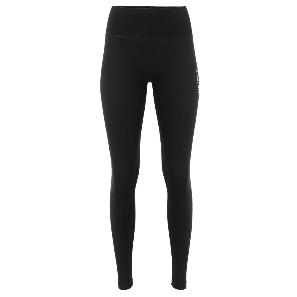 Aclima Dámske termospodky Aclima WarmWool Longs High Waist jet black