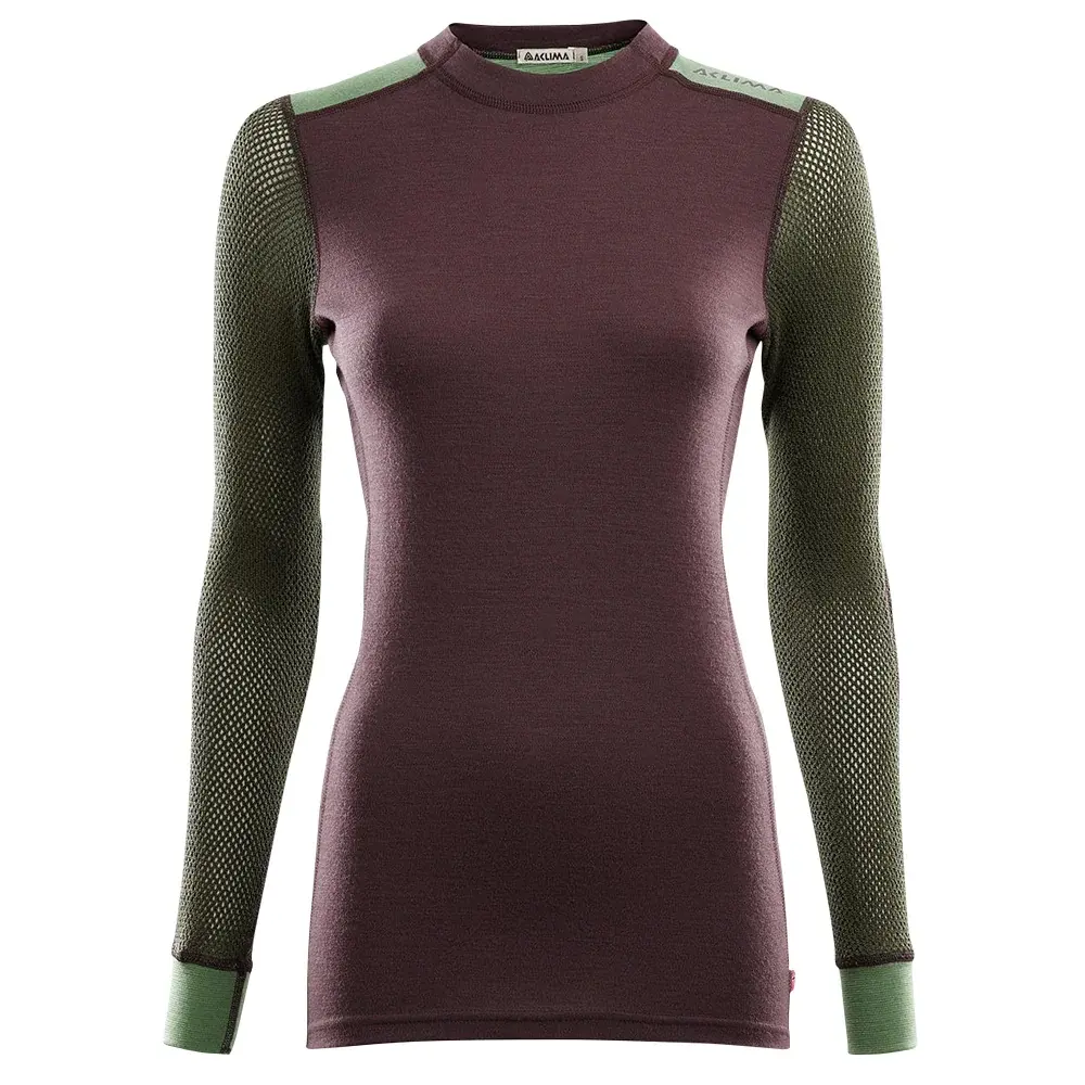 Aclima Dámske termotriko Aclima WoolNet Hiking Crew Neck fudge / dill / olive night