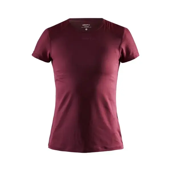 Dámske funkčné tričko s krátkym rukávom Craft ADV Essence Slim SS tmavo červená