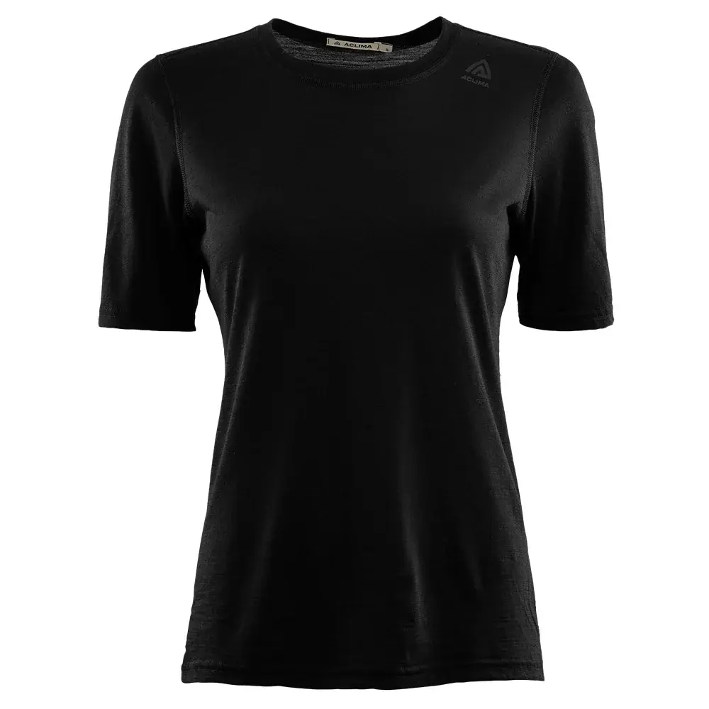 Aclima Dámske tričko Aclima LightWool Undershirt Tee jet black
