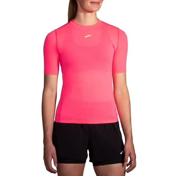 Brooks Dámske tričko Brooks High Point Short Sleeve ružová