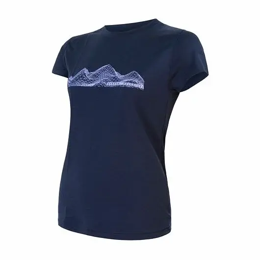 Sensor Dámske tričko kr. rukáv Sensor Merino Active PT Mountains deep blue