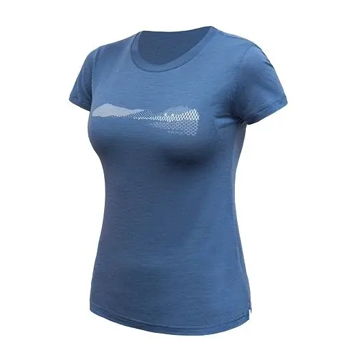 Sensor Dámske tričko s krátkym rukávom Sensor Merino Air Hills riviera blue