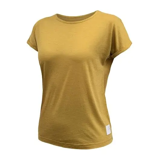 Sensor Dámske tričko s krátkym rukávom Sensor Merino Air Traveller mustard