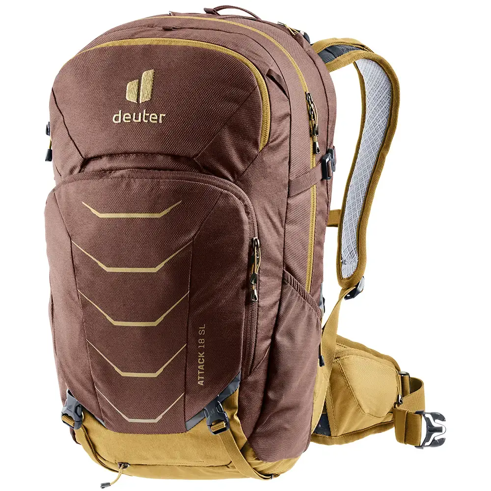 Dámsky cyklistický batoh Deuter Attack 18 SL raisin-almond
