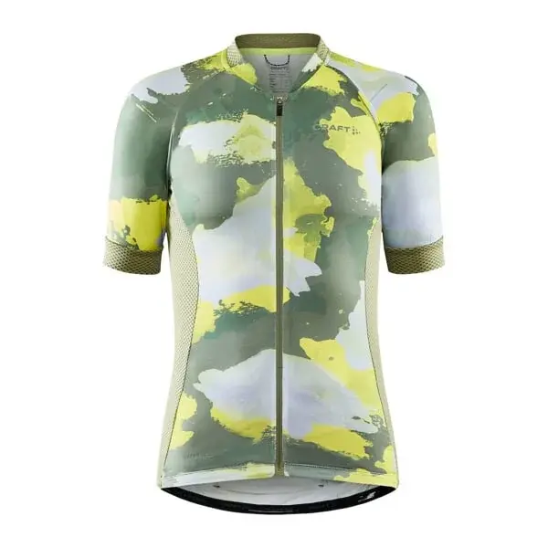 Dámsky cyklistický dres s krátkym rukávom Craft ADV Endur Graphic tm.zelená/modrá