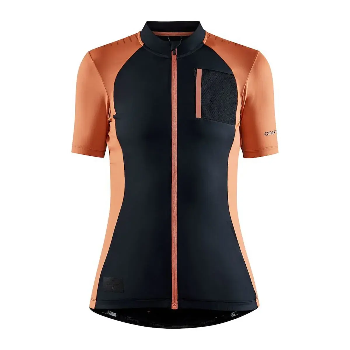 Dámsky cyklistický dres s krátkym rukávom Craft ADV Offroad čierna/oranžová