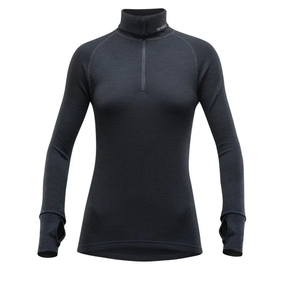 Devold Dámsky funkčný merino rolák Devold Expedition Woman Zip Neck Black
