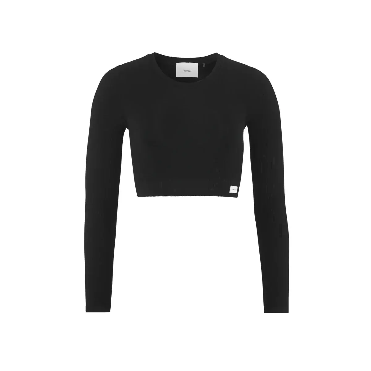 Craft Dámsky top Craft Collective Rib Cropped LS čierna