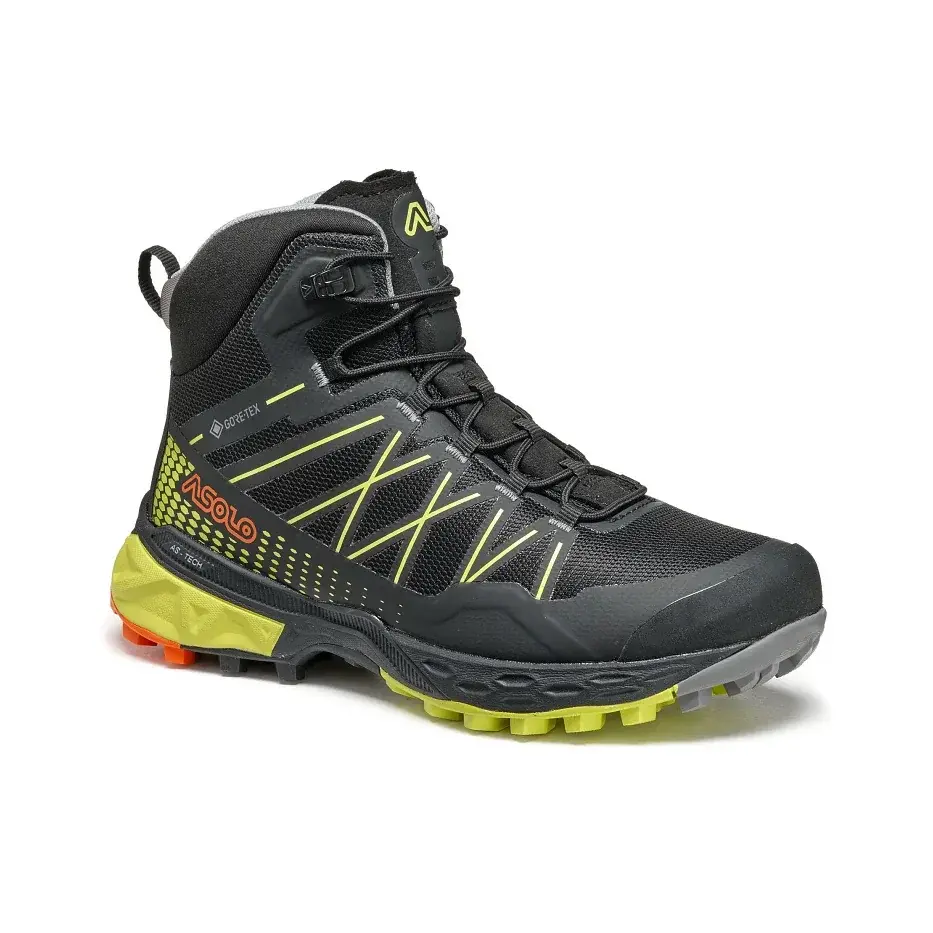 Detská členková topánka Asolo Tahoe Mid JR GTX black/safety yellow/b056 27EU