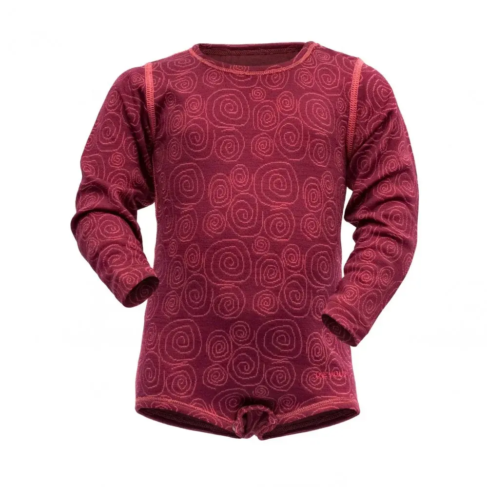 Devold Detské merino body Devold Breeze Baby Body Beetroot
